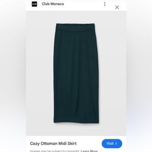 Club Monaco bodycon ribbed midi skirt size xxs- can fit up to small.